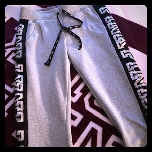 Pink sequin joggers
